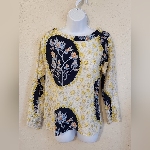 Anthropologie Chris Benz "Aunt Esther Cameo Blouse" Size 0 - Picture 2 of 9